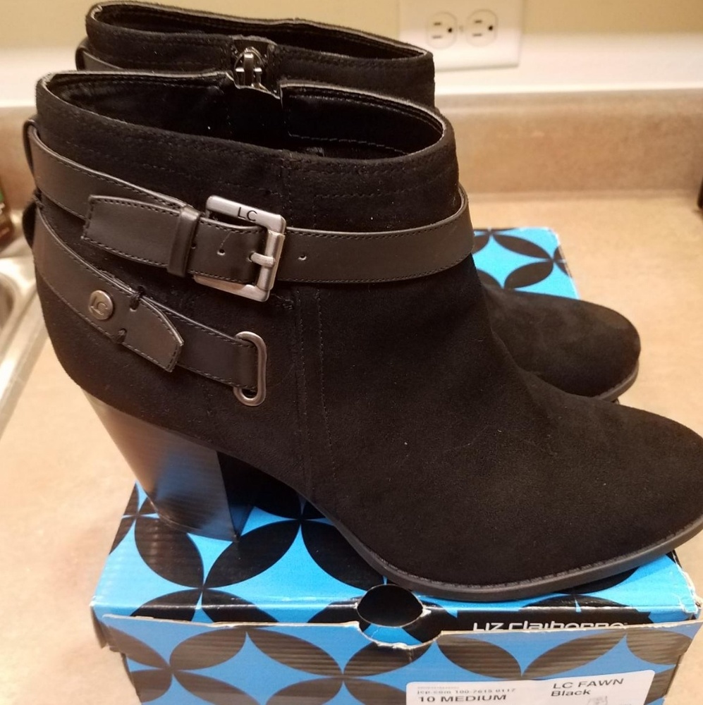 Liz Clairborne Black Ankle Boots